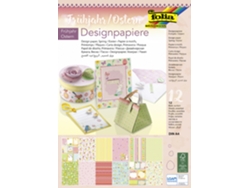 Bloc de Papel con Diseño FOLIA Primavera/Pascua Din A4 12 Hojas