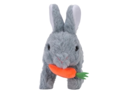Ats-juguete De Conejo Peluche Realista Conejo Eléctrico Saltarín Para Niños Interacción Padre-hijo Gris