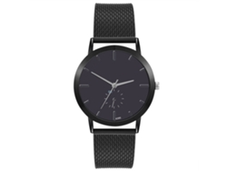 Reloj De Pulsera De Cuarzo Con Cinturón De Silicona Simple Y Moderno Para Hombre Y Mujer (negro)