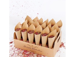 Juego De Conos De Confeti Con Soporte Para Fiestas Y Bodas. Incluye Cuerda Y Pegatinas Adhesivas.