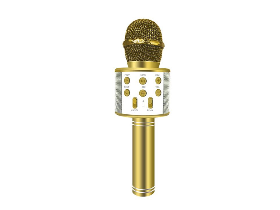 Micrófono Karaoke Inalámbrico Gold (Edad mínima recomendada: 4 años)