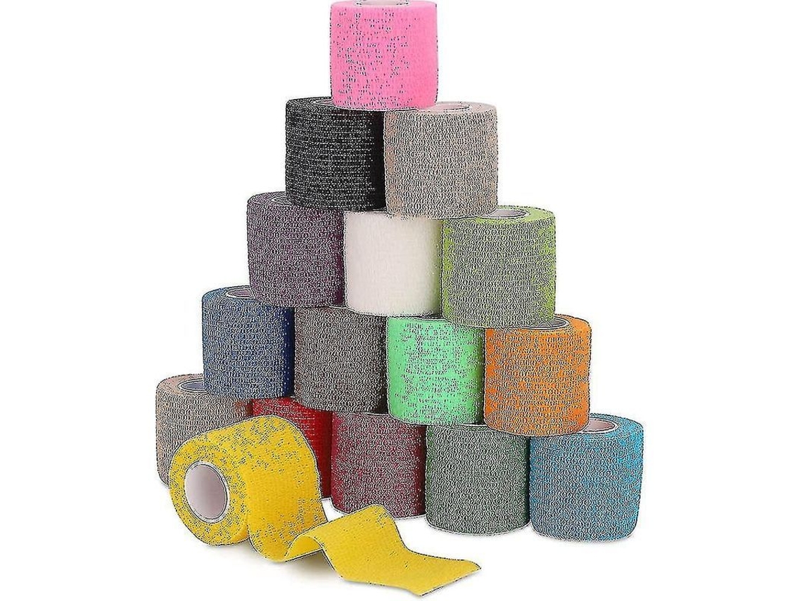 B Wrap 16 Paquetes De Cinta Elástica Adhesiva De 2x5 Yardas Sin Pegamento Para Piel Y Cabello