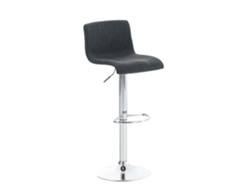 Taburete de bar Hover en tela gris oscuro/metal cromado Clp