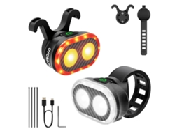Juego De Luces Inteligentes Para Bicicleta, 11+20 Modos, Luz Delantera Y Trasera, Luces Traseras Con Sensor De Freno, Recargables Por Usb, I