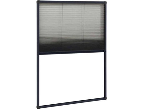 vidaXL Mosquitera plisada para ventanas aluminio antracita 80x120cm