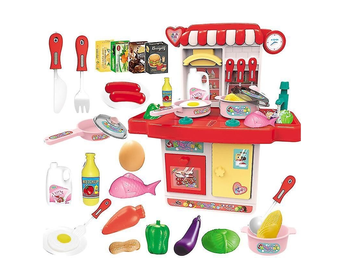 Juego De Cocinita De Juguete Para Casita De Juegos Infantiles, Que Fomenta El Desarrollo Intelectual Y La Coordinación Mano-ojo.