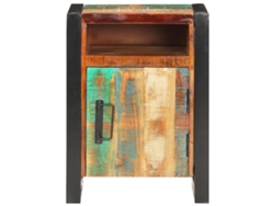 Mesita de Noche 40X35X55 Cm Madera Recuperada Maciza