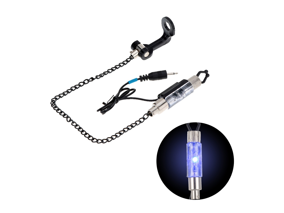 Indicador Led Iluminado Para Alarma De Anzuelo De Pesca Con Gancho De Cadena De Hierro
