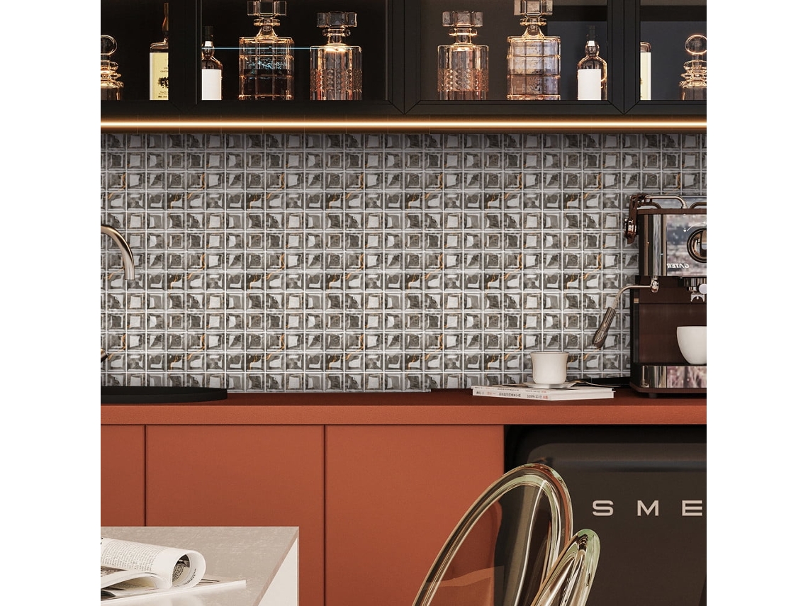 10 Adesivos Autoadesivos, Impermeáveis E Com Efeito 3d Para Azulejos De Vidro, Para Aplicação Em Paredes.