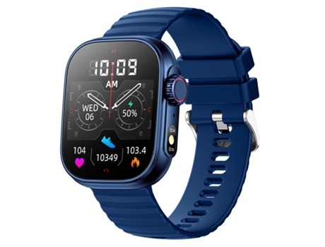 Smartwatch 2.01 pulgadas Pantalla grande de alta definición Detección de frecuencia cardíaca las 24 horas Azul VEANXIN