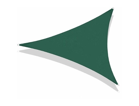 Toldo vela triangular, 5x5x7,1m, impermeable, anti-ultravioleta, verde oscuro GELLDG