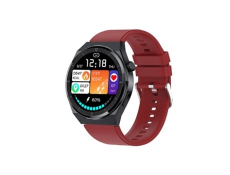 Smartwatch T88 Pantalla de 1,39 pulgadas Llamada Bluetooth 8763E Asistente de voz Chip IP67 Impermeable Rojo