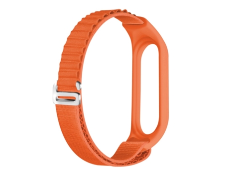 Correa de nailon Gancho en G de bucle alpino ajustable para Xiaomi Mi Band 3/Band 4/Band 5/Band 6/Band 7 - anaranjado