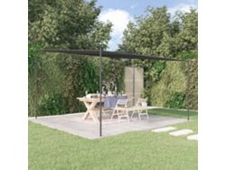 Cenador 4x4 m 180 g/m² Tejido y acero Antracita Dkd Home Decor
