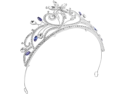 Corona Navideña De Diamantes De Imitación Para Mujer: Tiara Ligera De Aleación Con Cristales Brillantes.