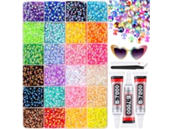 Kit De Decoración Con Diamantes De Imitación Y Herramientas, Ideal Para Decorar Ropa Y Uñas (24 Cuadrículas). Czhhmart