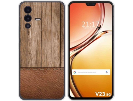 Carcasa para Vivo V23 5G TUMUNDOSMARTPHONE Dibujos Madera 09 Multicolor