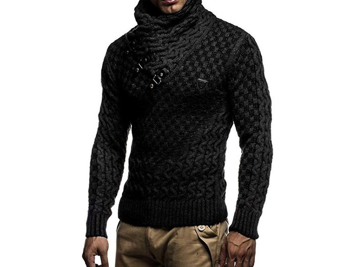2026-jersey De Punto Slim Para Hombre Con Cuello De Tortuga Manga Larga Casual Pullover De Alta Calidad