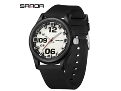 Reloj De Cuarzo Estilo Coreano Para Estudiantes (blanco Y Negro), Esfera 3d Creativa, Resistente Al Agua.