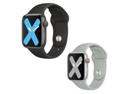 Kit 2x Correa de Silicona para Apple Watch Series 11 46mm Negro/Gris Gift4me