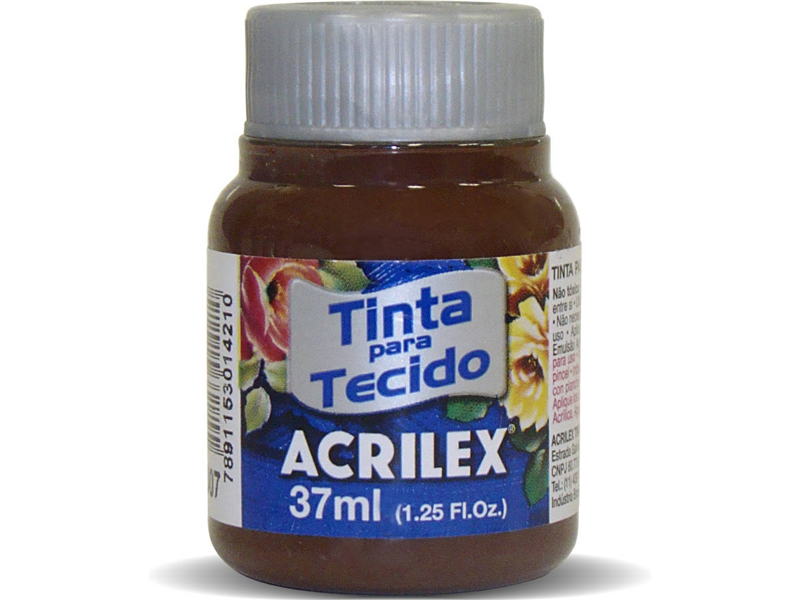 Tinta de Tela Mate Acrilex Marrón Oscuro (04140/807 37ml)