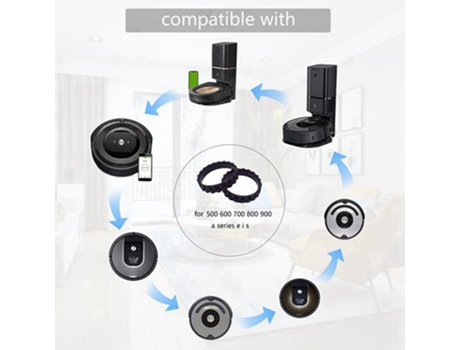 Kit de piel de neumático con cepillo de rodillo principal, 8 Uds., para IRobot Roomba 800 900 Series 870 880 980, piezas de Robot aspirador