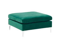 Otomana BELIANI Evja de Terciopelo Verde 85x85x48