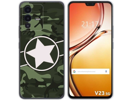 Carcasa para Vivo V23 5G TUMUNDOSMARTPHONE Dibujos Camuflaje 01 Multicolor
