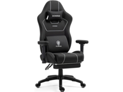 Silla gaming ergonómica de tela con reposabrazos extraconfortables, asiento estable y soporte para hasta 160 kg - Negra