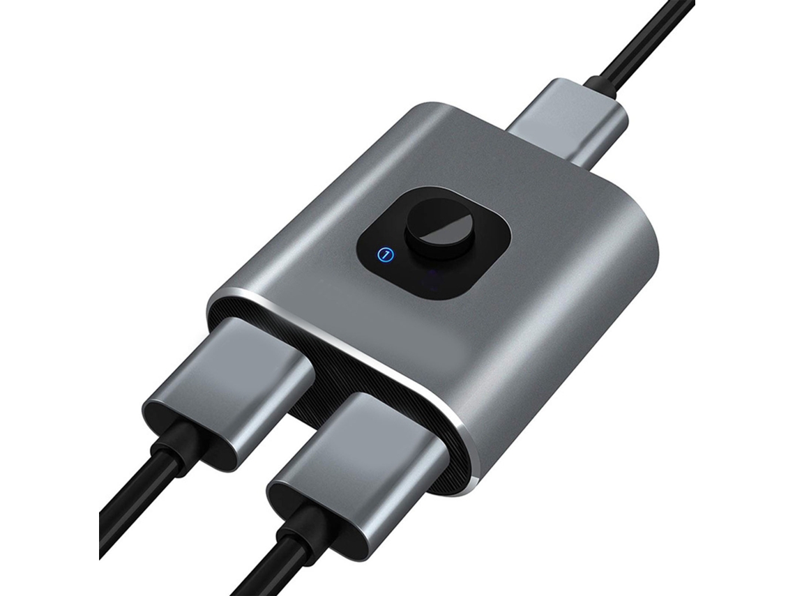 Conmutador Divisor De Interfaz Multimedia Bidireccional De Alta Definición 2 En 1 4k 60hz 3d 18gbps