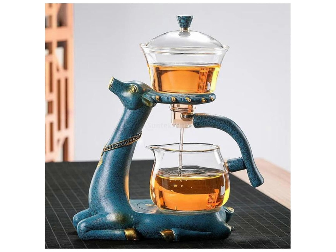 Hervidor eléctrico de vidrio con vidrio de borosilicato resistente al calor e infusor magnético.