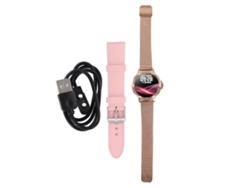 Relógio inteligente Rebe-Smart Watch para mulheres, 1.2 Polegadas, tecido Tatic, monitor de som, contador de calorias, smartwatch, ouro.