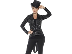 Disfraz de Mujer DISFRAZZES Chaqueta Negra Con Lentejuelas (Talla: M - 40/42)