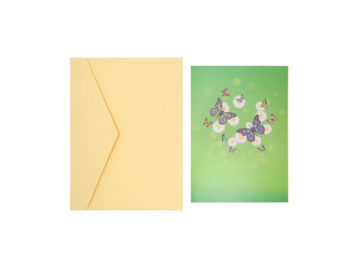 Tarjeta De Cumpleaños 3d Con Mariposas, Exquisito Grabado Artesanal, Regalo Significativo.