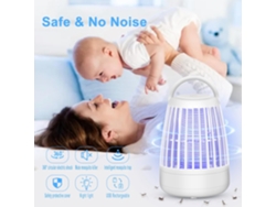 Lámpara Mata Mosquitos Eléctrica Recargable 2-en-1, Luz Uv + Luz Nocturna, Anti-insectos Para Hogar Y Camping, Segura Y Silenciosa