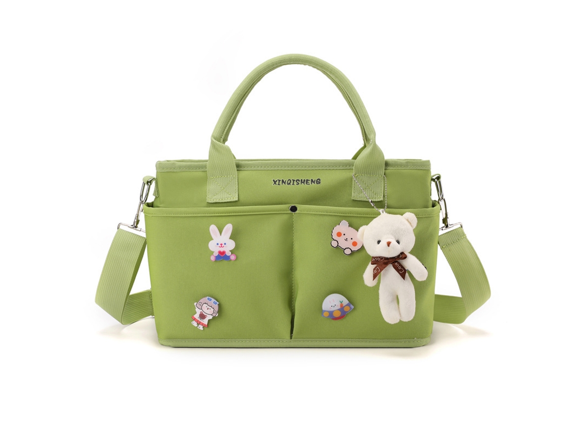 Bolsa universal para cochecito con dos portabotellas, apta para todos los cochecitos, verde HEXINYIGJLY