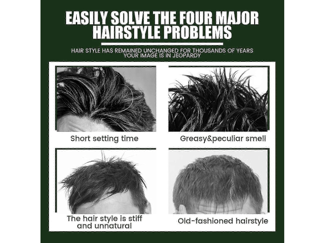 Ouhoe Men's Hair Cream Anti-frizzy Hair Care Styling Gel Natural Volumizing