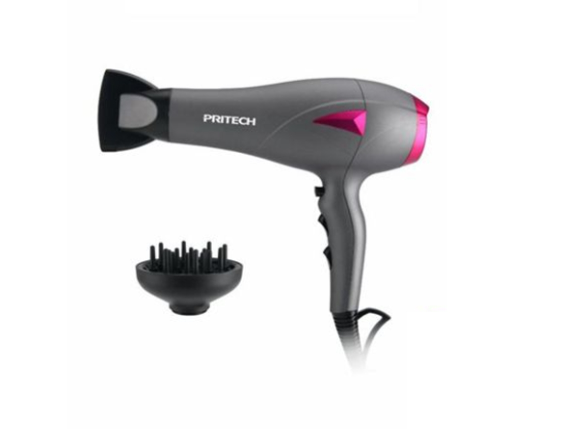 Secador de pelo 1900 2300w Pritech Tc 2410 Gris Púrpura