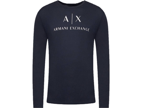 Camiseta Básica ARMANI EXCHANGE Algodón Hombre (XS - Azul)