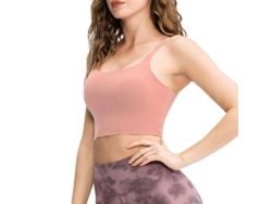 Top deportivo sin costuras para mujer, color liso, elástico, modelo 2026, ideal para el gimnasio, yoga y ejercicio físico.