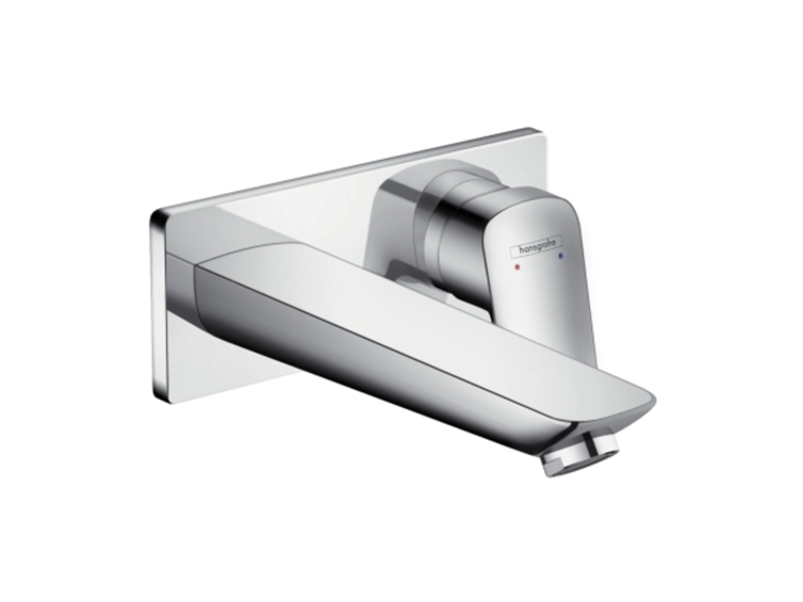 HANSGROHE Logis mezclador de lavabo, empotrado, proyección 195mm, desagüe sin cierre, 71220, Color: cromado