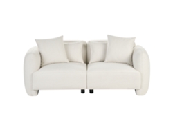 Sofá De 3 Lugares Beliani Ekenes De Tecido Branco 182x90x72