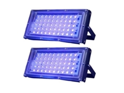 2 unidades de focos LED UV de 50 W IP65, lámpara UV de 395 nm, luz fluorescente para fiestas, discotecas y escenarios, 220 V GOKOCO