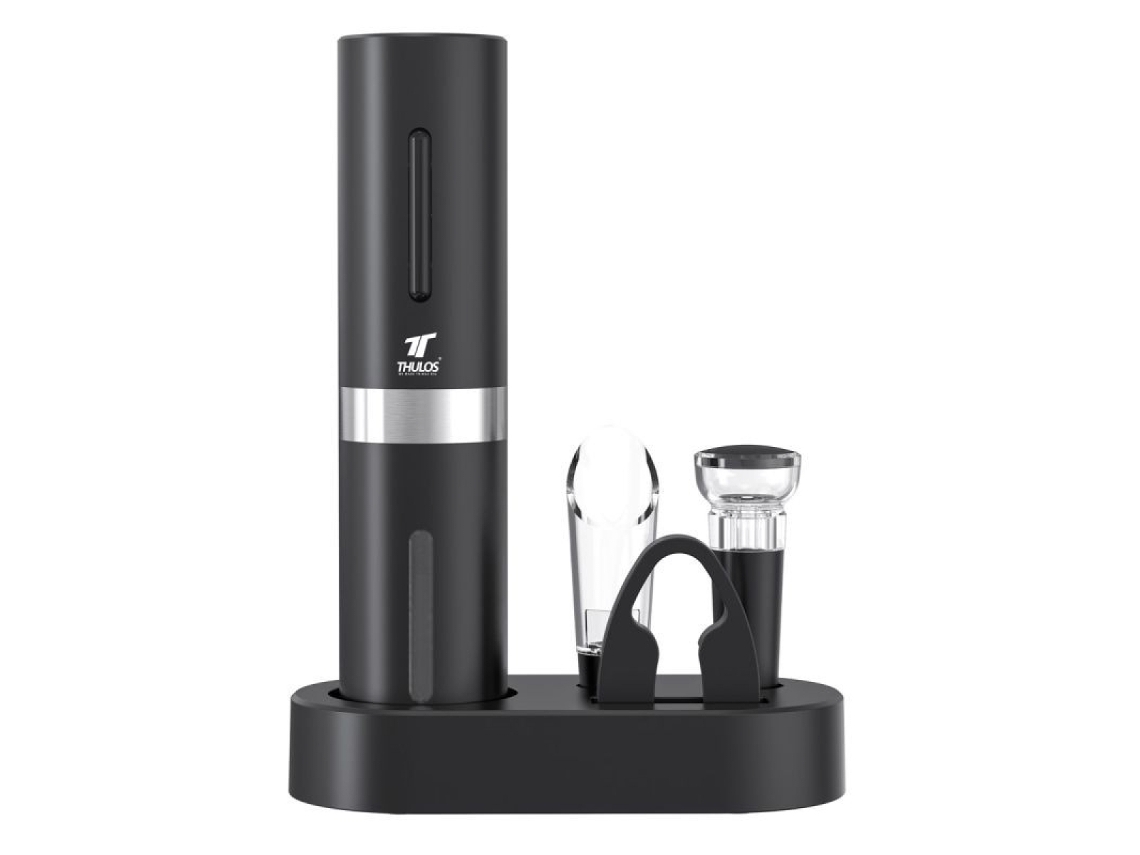 Set Sacacorchos Eléctrico Modelo TH-WO1133 Abre tus botellas con facilidad y estilo con el Set Sacacorchos Eléctrico TH-WO1133. Elegante diseño y THULOS