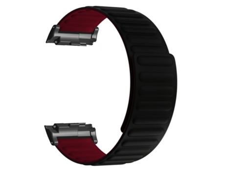 Correa de reloj universal negra y roja