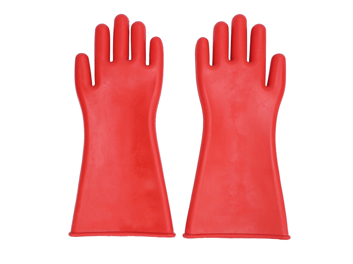 Guantes De Goma Aislantes Eléctricos De Alta Tensión (5000 V) Para Trabajos De Electricista Seguros.
