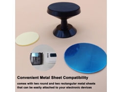 Soporte Magnético De Pared Ajustable 360° Para Dispositivos Electrónicos Con Lámina Metálica Y Adhesivo Resistente.