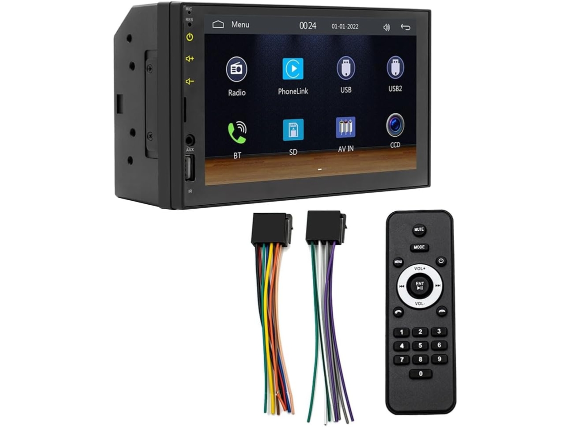 Radio De Coche Con Pantalla Táctil Con Cable De 7 Pulgadas