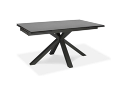 Mesa Extensible de 160Cm a 240Cm Moderna Tapa Cerámica en Vidrio Templado Gris Grafito SOLOLED