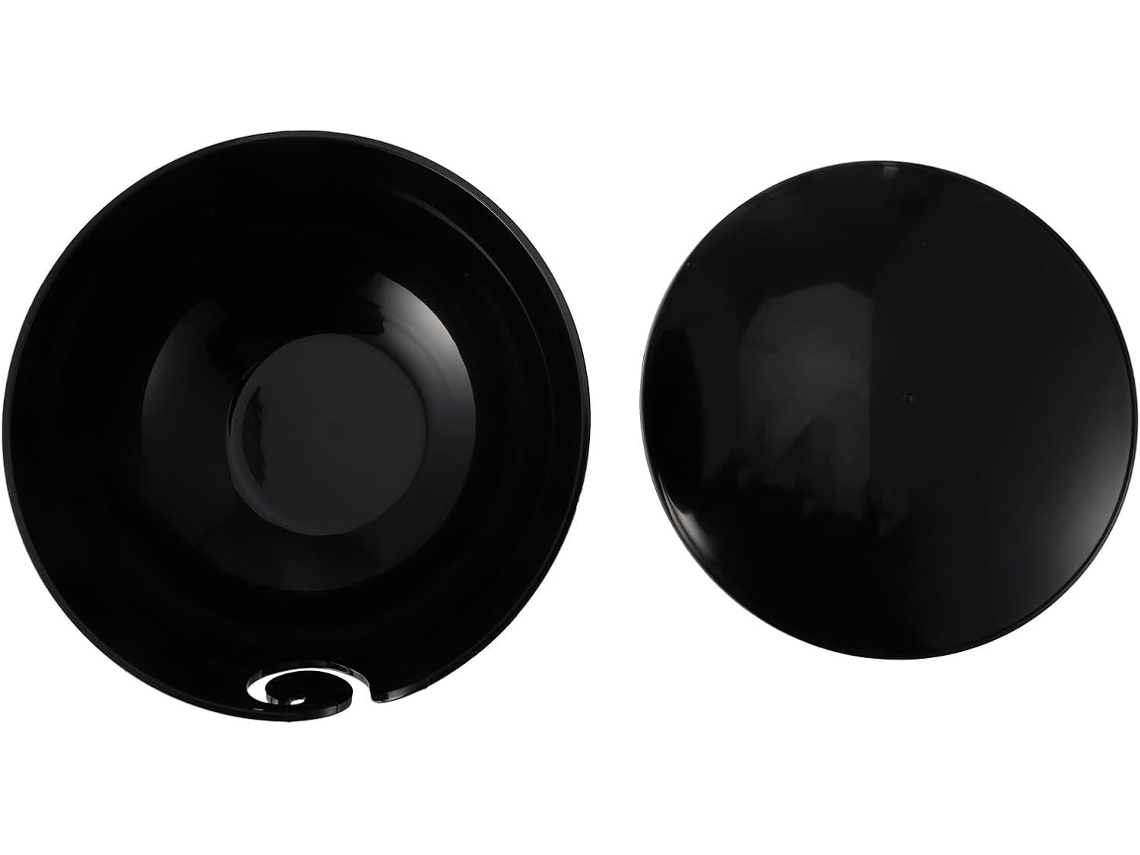 Negro Bol De Plástico Con Tapa Para Guardar